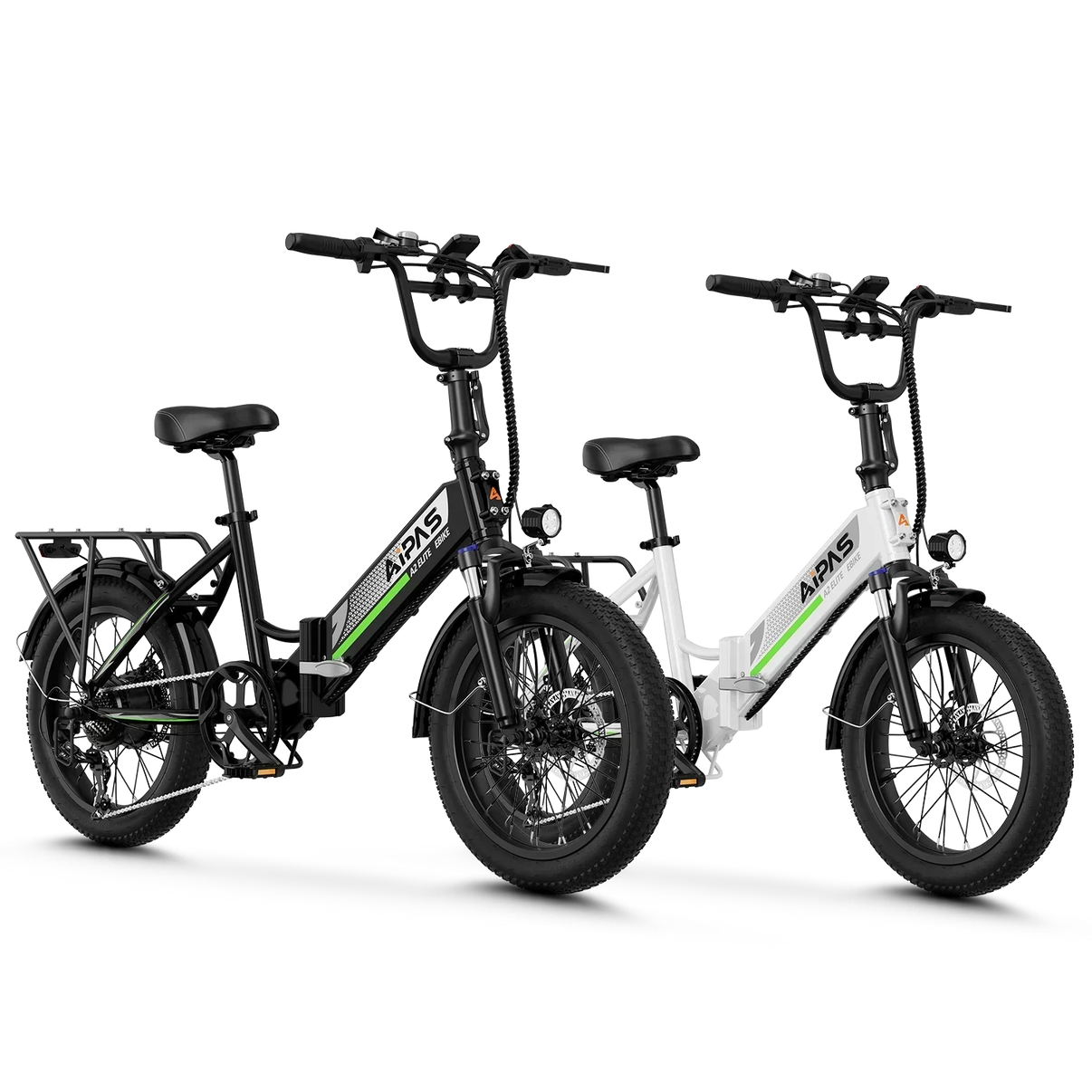Aipas A2 Elite Electric Bike Combo|750W Motor|Off-Road|Folding Bike Blue+White / EBIKE+Rear Basket*2