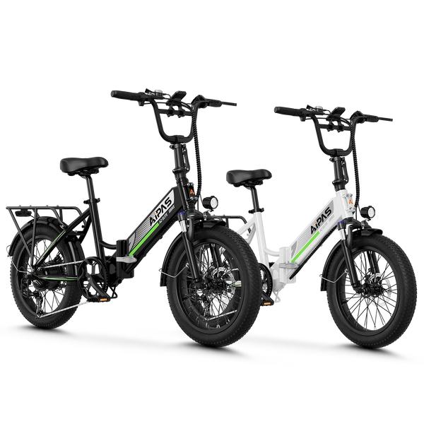 Aipas A2 Elite Electric Bike Combo|750W Motor|Off-Road|Folding Bike Blue+White / EBIKE+Rear Basket*2