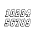 Aipas®Racing Number Stickers