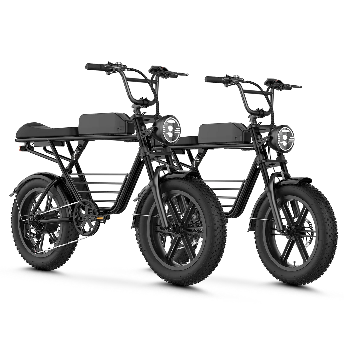 electric bicycle retro style Aipas Combo Sale V2*2, EBike*2+Basket+Fender